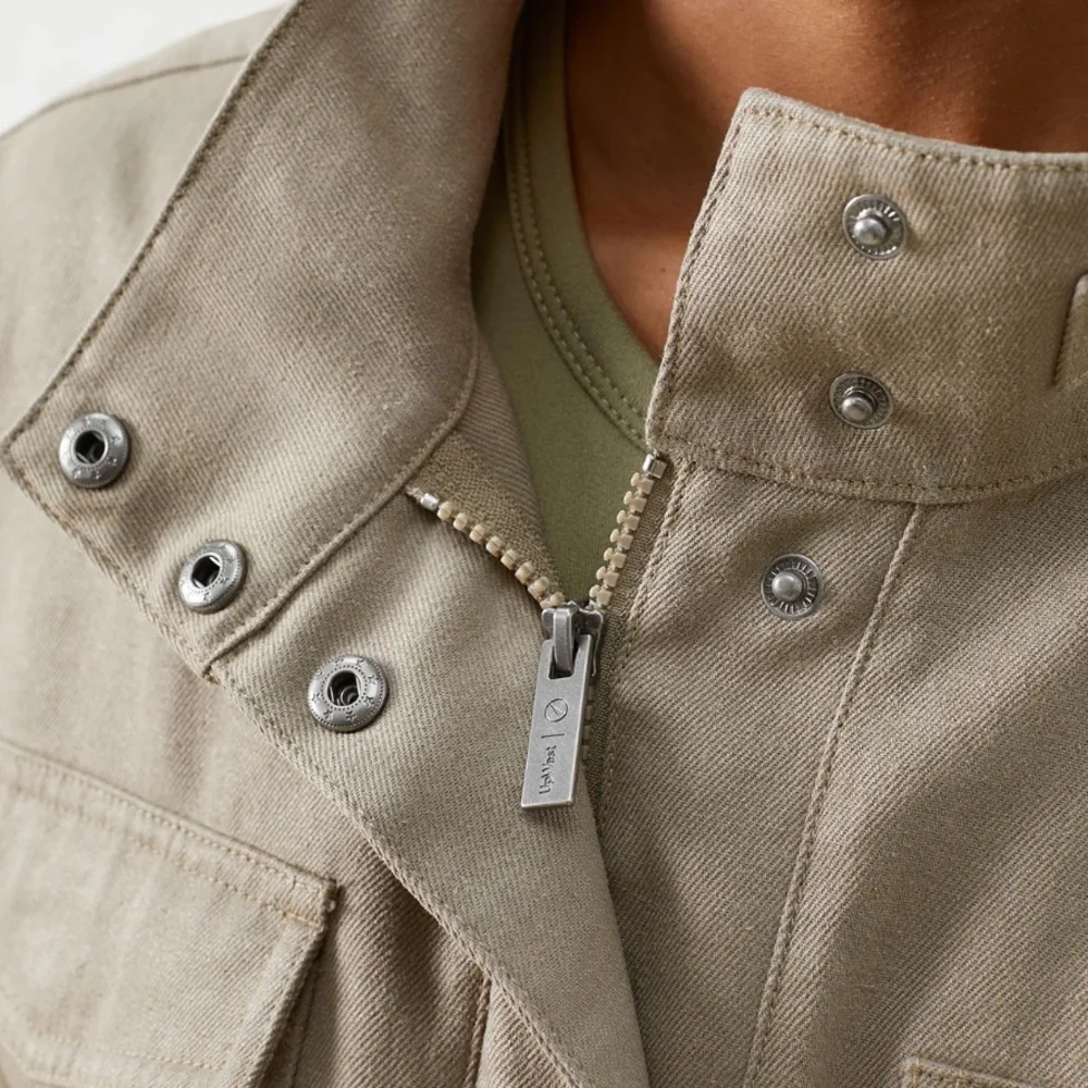 UpWest Cropped EcoHemp Twill Jacket Ash S Small